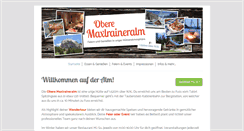 Desktop Screenshot of obere-maxlraineralm.de